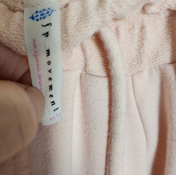 GUC- Free People Movement. Light(pale) peach . Size XS. Drawstring joggers! - Picture 7 of 8